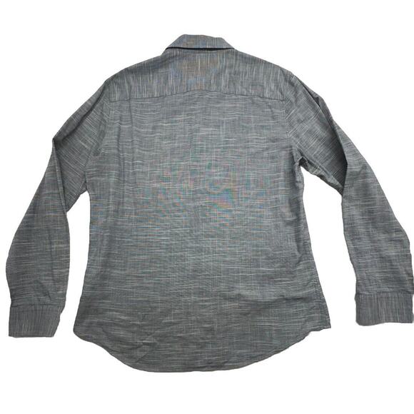 CALVIN KLEIN Mens Dress Shirt Size Large‎ Gray White Button Up Logo CK - Picture 8 of 8